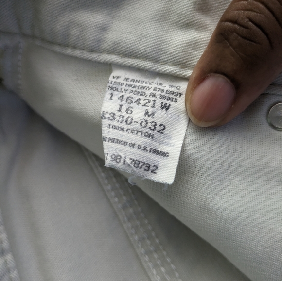 Lot of 2 Ladies Rider Brand Denim Shorts. Khaki color and Lt Blue.. Sz. 16.. - Picture 2 of 8